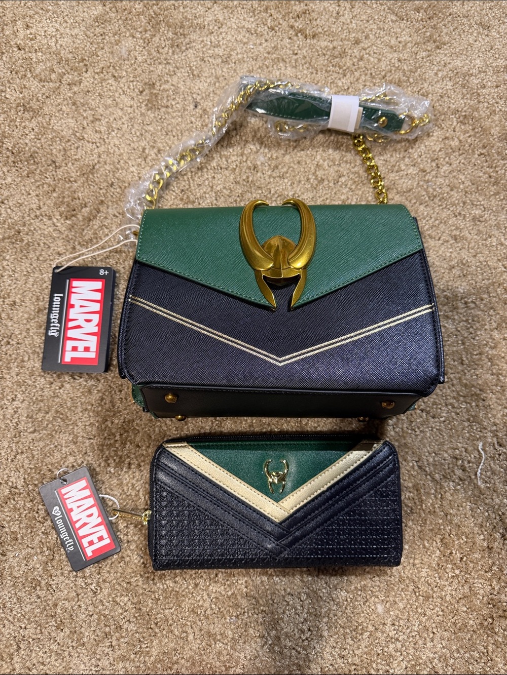 Marvel Loki Crossbody Bag with Matching Wallet